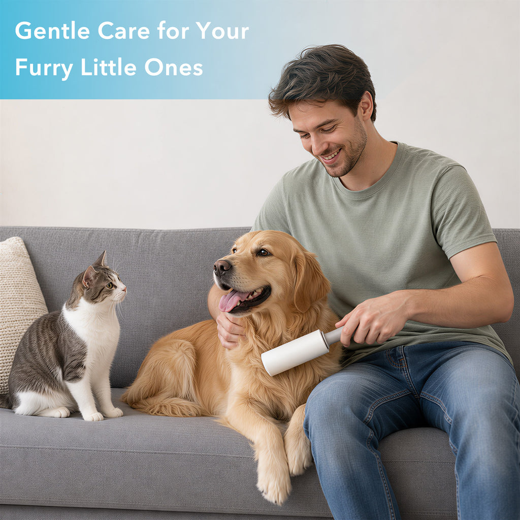 PLUMEBAY Extra Sticky Lint Roller 12 Pack, 1200 Sheets Total, Pet Hair Remover